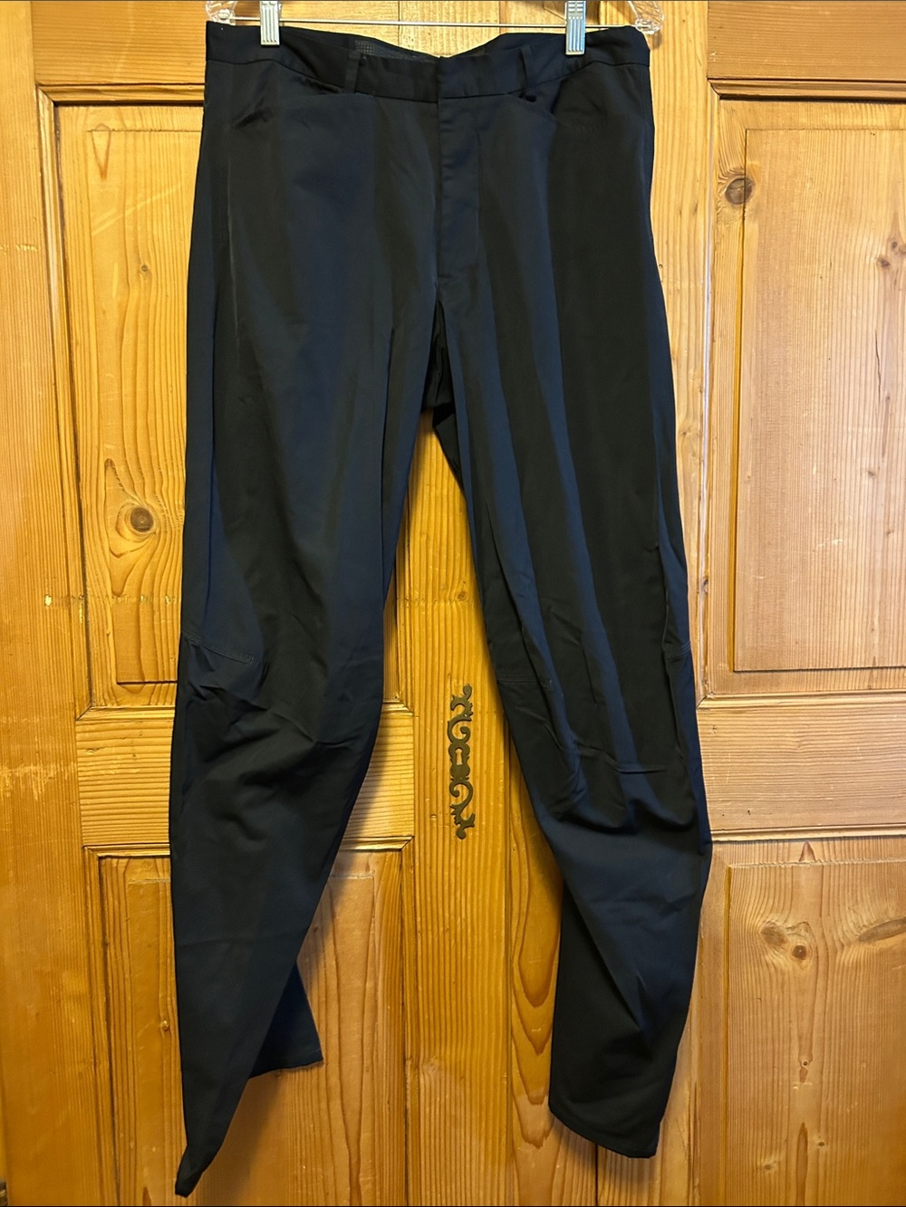 Vintage Marithe Francois Girbaud Men's Black Flat Front Trousers Made in Italy